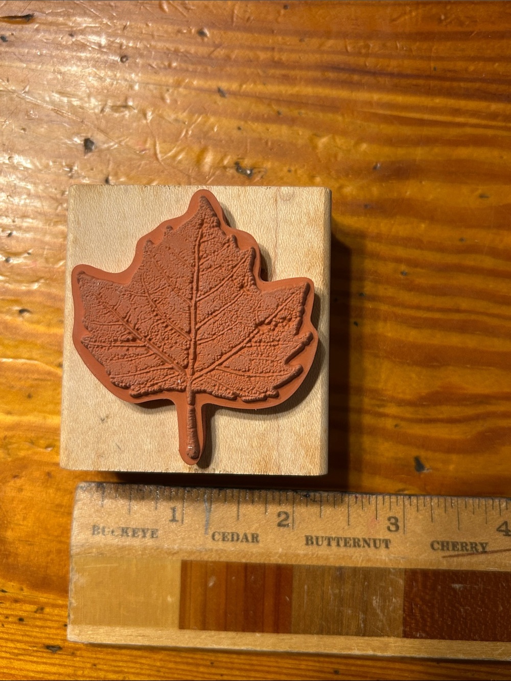 Rubber Maple Leaf Stamp